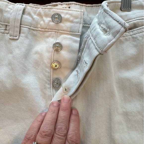 NWT We The Free Cerine High Rise Button Fly Bootcut Jeans Size 28 in Ecru - Picture 6 of 8
